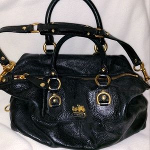 Coach classic purse - Black with gold buckles, medium size
